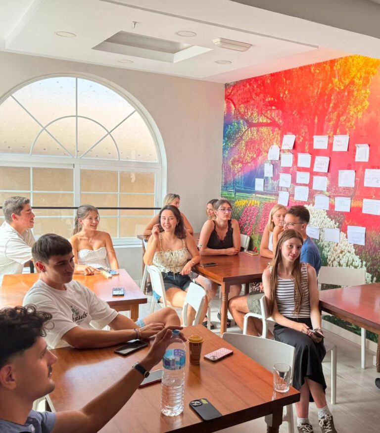 Workshop session during a youth exchange