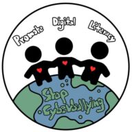 Logo Stop Cyberbullying, Promote Digital Literacy